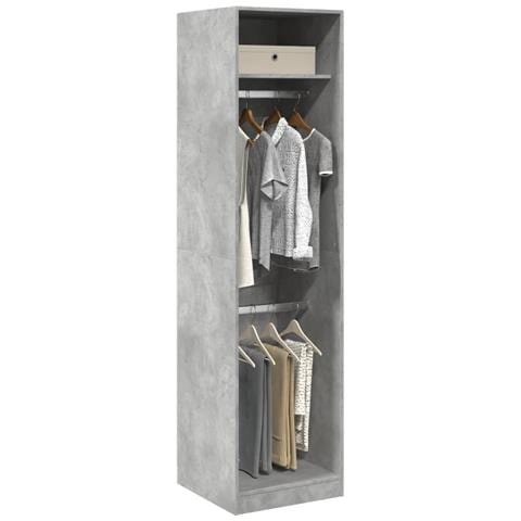 Armadio Grigio Cemento 50x50x200 Cm In Legno Multistrato - Foto 1