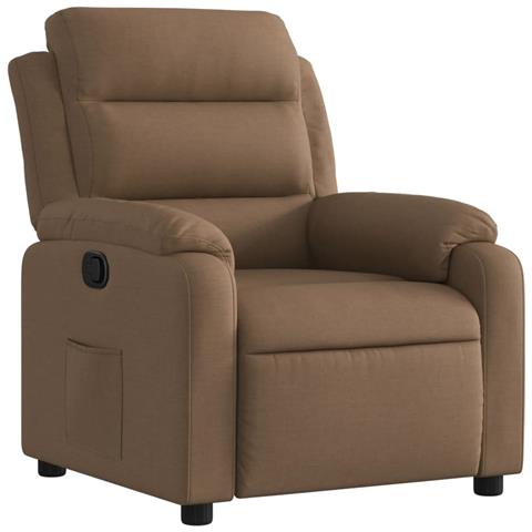 Poltrona Reclinabile In Tessuto Marrone - Foto 1