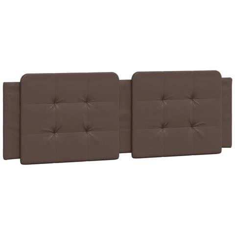 Cuscino Testiera Marrone 160 Cm In Similpelle - Foto 2