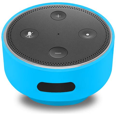 Custodia In Silicone Per Amazon Echo Dot (gen 2) Con Ventosa 8x4x8 Cm. Colore Blu - Foto 1