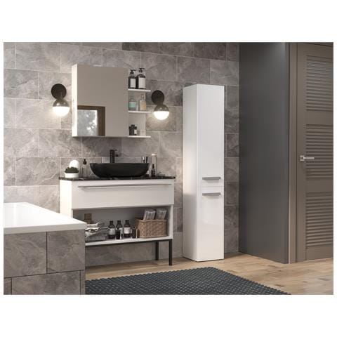 NEL II BIEL POL armadietto di conservazione per bagno Bianco - Foto 2