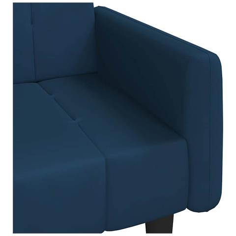 Divano Letto a 2 Posti Blu in Velluto - Foto 9