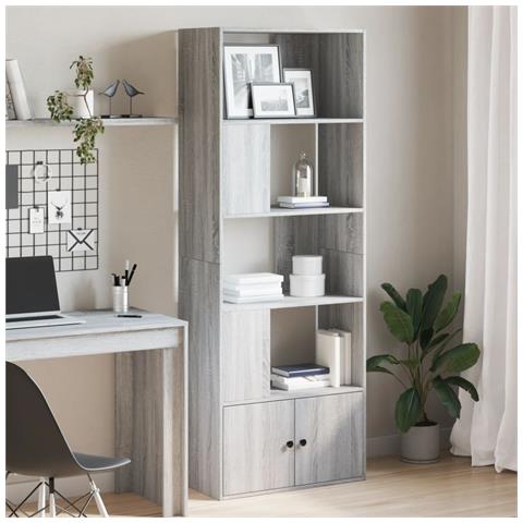 Libreria Grigio Sonoma 70x36x189 cm in Legno Multistrato - Foto 2