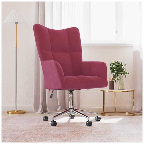 Lusso Casadino -  Sedia Relax Rosso Vino In Velluto - Foto 8