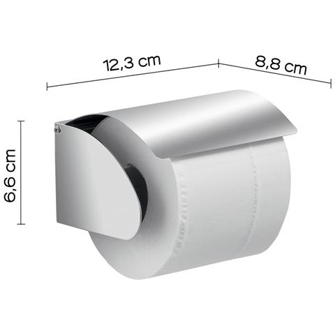 Portarotolo Coperto Da Muro In Acciaio Inox Aisi 304 5025 Serie Project Satinato - Foto 2