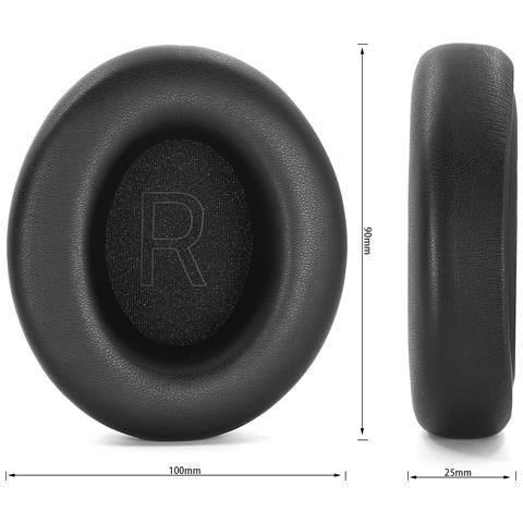 2 Cuscinetti Auricolari In Pelle Proteica Nera Compatibili Con Razer Kraken V4/v4x /v4 Pro /kitty V2 Pro - Foto 2