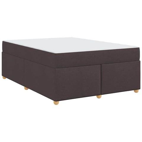 Struttura del letto Marrone scuro 140 x 200 cm Tessuto - Foto 1