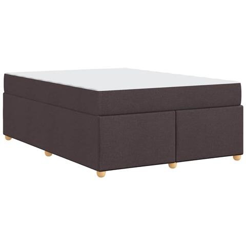 Struttura del letto Marrone scuro 140 x 200 cm Tessuto - Foto 9