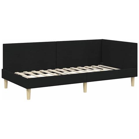 Cornice del letto ad angolo Altro con testiera Nero 90 x 200 cm - Foto 1