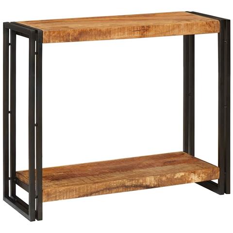 Tavolo consolle 90 x 33 x 75 cm Legno massello di mango ruvido - Foto 1