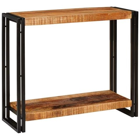 Tavolo consolle 90 x 33 x 75 cm Legno massello di mango ruvido - Foto 2