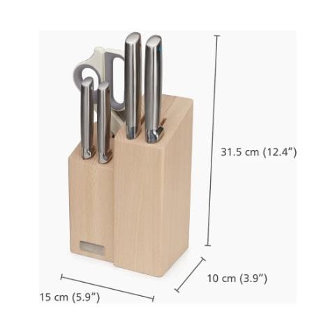 Set Di Coltelli E Forbici Elevate Fusion 5 Pezzi Con Blocco In Legno Di Faggio Design Funzionale Ed Elegante Ideale Per Cucina Moderna Colore Nero - Foto 1