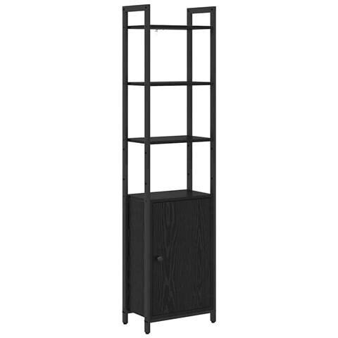 Armadio per Libri Rovere Nero 40 x 24 x 161 cm - Foto 1