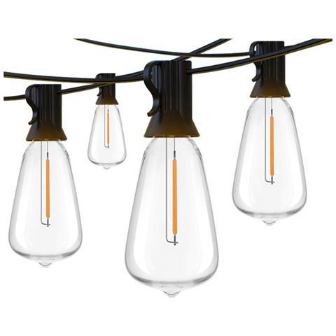 Catena Luminosa Led 7.6m Con 10 Lampadine Di Ricambio - Spina Ue (220v) - Nera, Illuminazione Decorativa Per Esterni - Foto 1