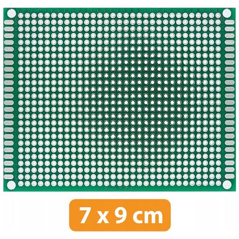 Piastra Prototipo Universale Doppia Faccia 70 X 90 Mm - Montaggio Tht | Fori 2,54 Mm | Elettronica Saldatura - Foto 2