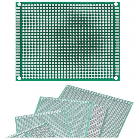Piastra Prototipo Universale Doppia Faccia 70 X 90 Mm - Montaggio Tht | Fori 2,54 Mm | Elettronica Saldatura - Foto 1