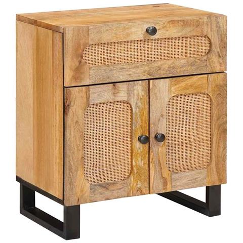 Armadio da Notte con cassetto Naturale 50 x 33 x 60 cm - Foto 1