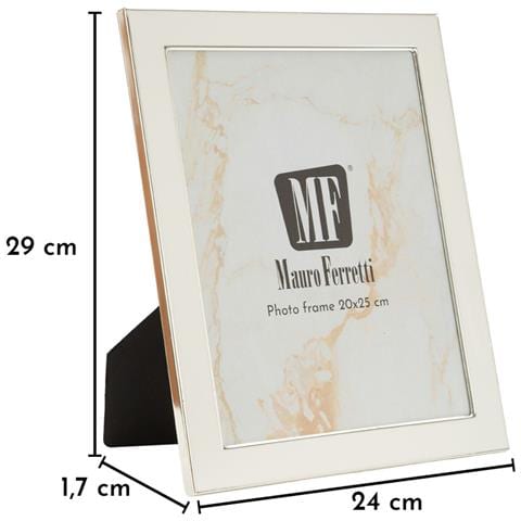 Cornice Portafoto Molly Bianca In Zinco Argento 20x25 Cm - Foto 6