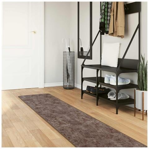 Runner Tappeto MARSA Grigio 400 x 50 cm Poliestere e PVC - Foto 2