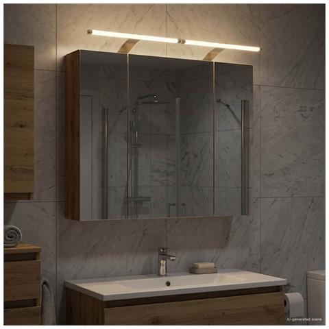 Mobiletto per specchio da bagno con porta Rovere Artigianale - Foto 2