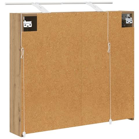 Mobiletto per specchio da bagno con porta Rovere Artigianale - Foto 9