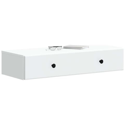 Tavolino da Parete Laterale Bianco 87,5 x 34,5 x 17 cm - Foto 2