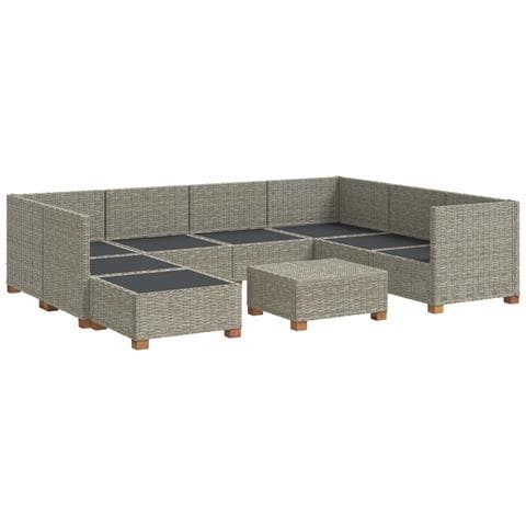 9 pz Set Lounge in Rattan con Cuscini GENDT Rattan naturale - Foto 2
