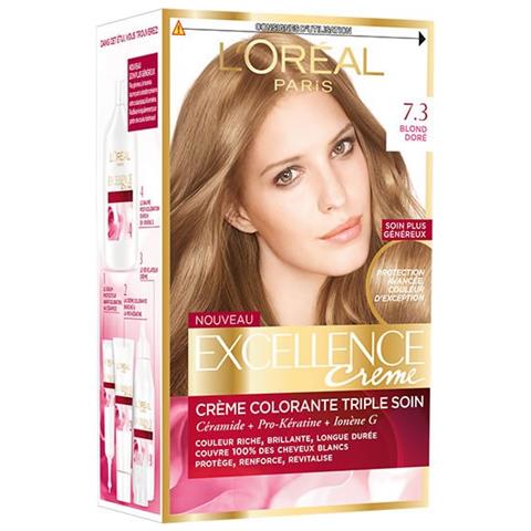 Excellence Creme Tinte 7,3 Rubio Dorado - Foto 2