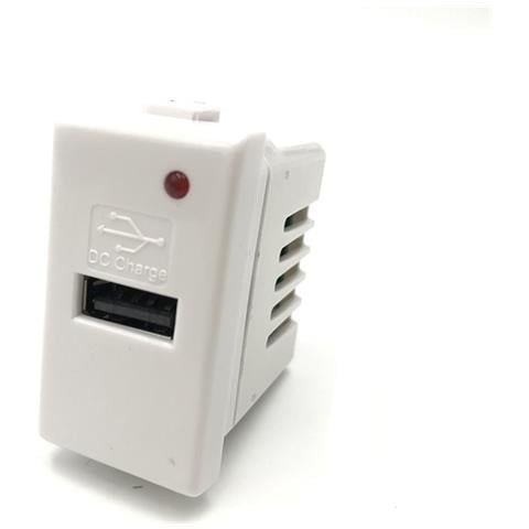 1 Presa Usb Da Incasso Singola Led Bianco Compatibile Btcino Matix - Foto 1