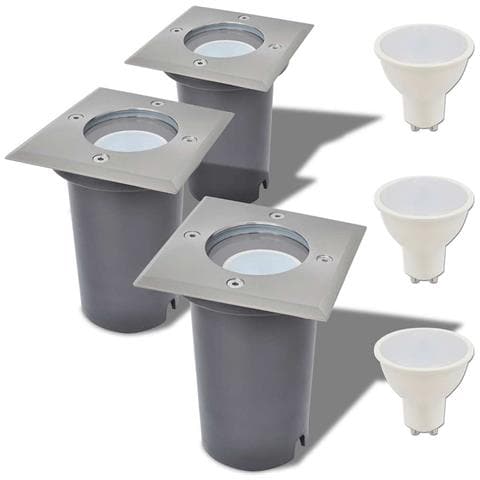Faretti Carrabili da Esterno a LED 3 pz Quadrati - Foto 3