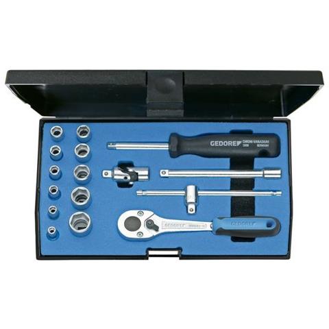 20 EMU10 Set di chiavi a bussola come 1,4, 16 pezzi, 413 mm - Foto 1