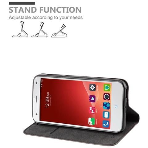 Custodia Compatibile Con Zte Blade S6 In Bruno Caffè - Coperchio Protettiva Con Chiusura Magnetica, Funzione Stand E Tasca Per Le Carte - Foto 2