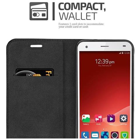 Custodia Compatibile Con Zte Blade S6 In Bruno Caffè - Coperchio Protettiva Con Chiusura Magnetica, Funzione Stand E Tasca Per Le Carte - Foto 5