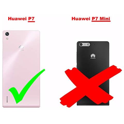 Cadorabo Custodia Compatibile Con Huawei P7 In Grigio Chiaro Marrone - Coperchio Protettiva Con Chiusura Magnetica, Funzione Stand E Tasca Per Le Carte - Foto 2