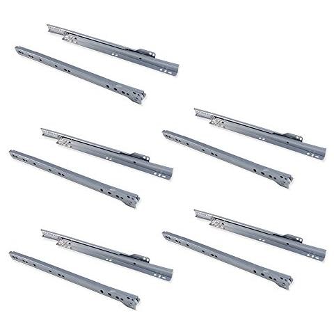 3007625 Guida-binario Con Cuscinetti A Rulli Per Cassetto, Grigio Metallizzato, 300 Mm, Set Di 5 - Foto 1