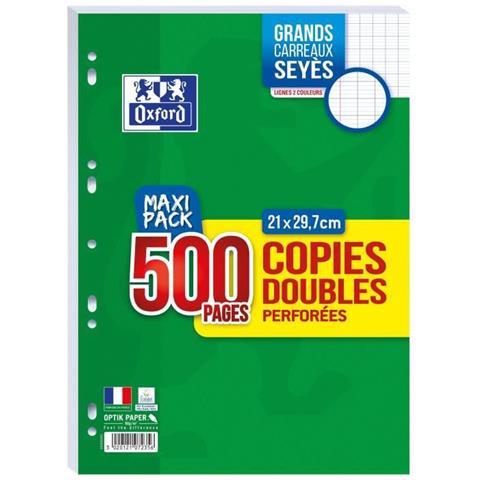 Set Di 500 Impagina Doppie Perforate A4 (21 X 29,7 Cm), 90 G, Adulto Quadretti, Seyes - Maxi Confezione - Foto 4