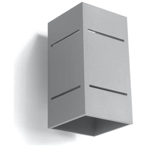 Lampada Da Parete, In Alluminio, 20 X 10 X 10 Cm, Colore: Grigio - Foto 15