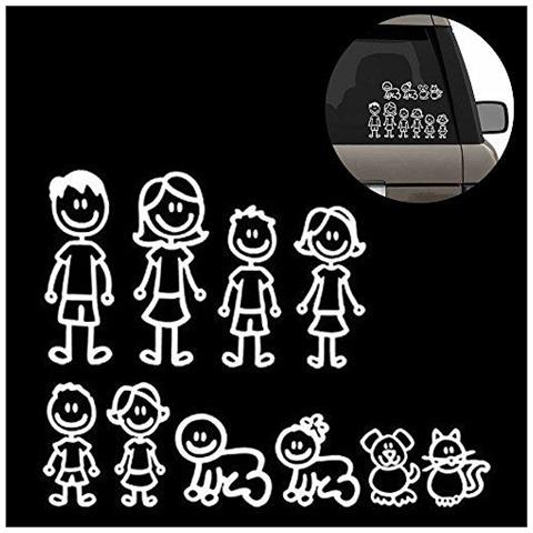 (set Di 10) Family Car Stickers Bundle - Foto 1