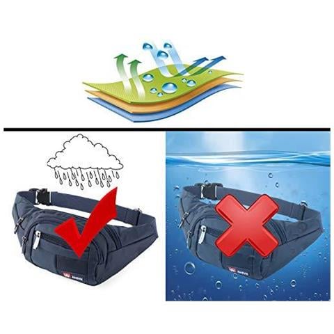 Packs Marsupi E Fanny Per Running Escursionismo Del Sacchetto Della Vita Allaperto Sport Escursionismo Waistpack Per Donne Degli Uomini (blu Scuro) - Foto 4