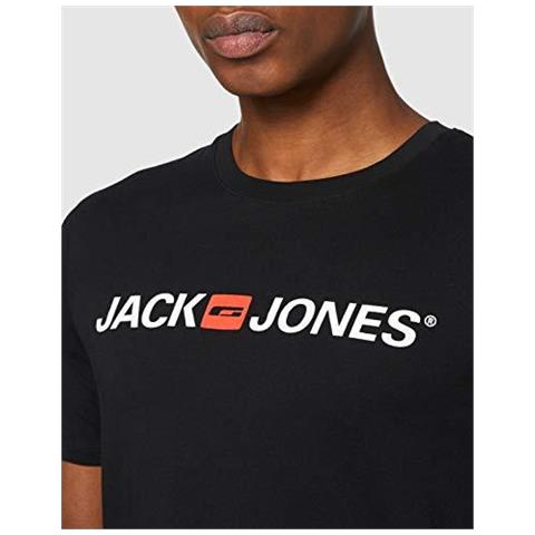 Jjecorp Logo Jack Jones Uomo Tee Ss Girocollo Noos T-shirt Nero (black Dettaglio Slim Fit) X-small - Foto 2