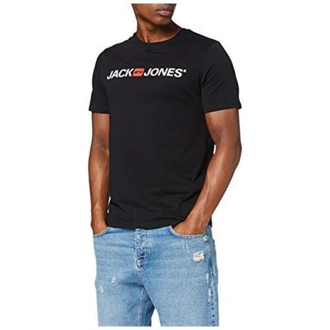 Jjecorp Logo Jack Jones Uomo Tee Ss Girocollo Noos T-shirt Nero (black Dettaglio Slim Fit) X-small - Foto 1