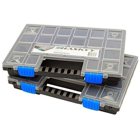 2x Xl Organizzatore Assortimento Box 345x249x50mm I Piccolo Parti Magazine Ho Vite Scatola I Tool Box I Assortment Boxes - Foto 1