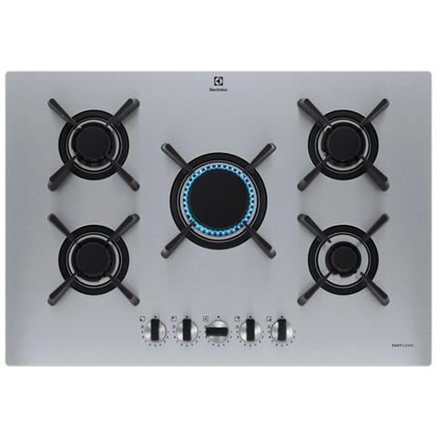 KGU753723Z piano cottura Nero, Grigio Da incasso 75 cm Gas 5 Fornello (i) - Foto 1