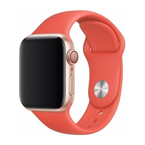 Bracciale Per Apple Watch 42mm / 44mm / 45mm / 49mm Sport In Silicone, Corallo - Foto 1