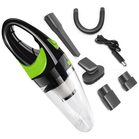INLAW Detergente Aspirapolvere Veicolo Wireless Usb Ad Aspirapolvere Portatile Caricato - Bianco Trasparente INLAW Detergente Aspirapolvere Veicolo Wireless Usb Ad Aspirapolvere Portatile Caricato - Bianco Trasparente
