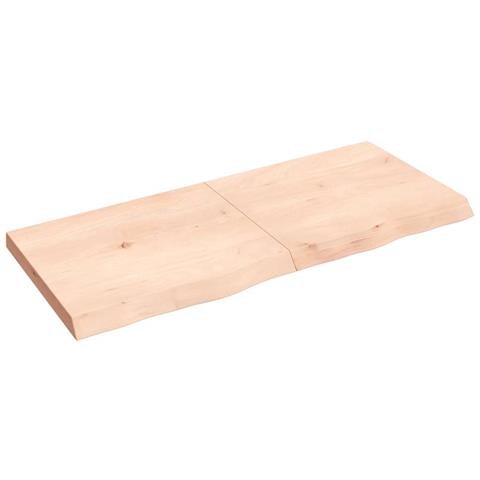 Ripiano a Parete 140x60x (2-6) cm Massello Rovere Non Trattato - Foto 1