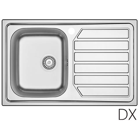 Lavello Incasso Acciaio Inox Mod. Ls04 Cm 80x50 Con Gocciolatoio Sx - Foto 2