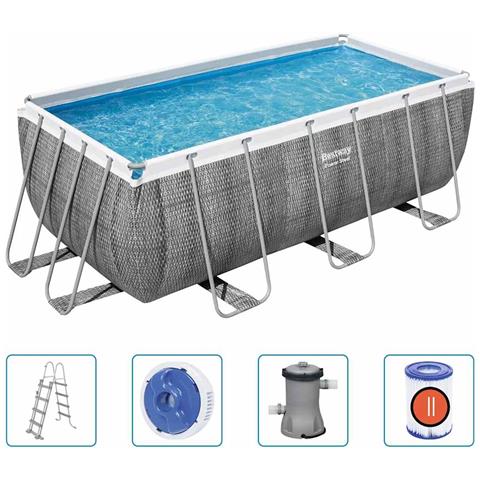 Set Piscina Rettangolare Power Steel 412x201x122 Cm - Foto 1