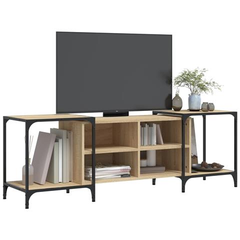 Mobile Porta Tv Rovere Sonoma 155x37x50 Cm In Legno Multistrato - Foto 3