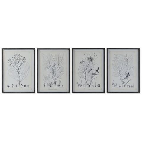 Quadro Dkd Home Decor Moderno Piante Botaniche 45 X 2,5 X 60 Cm (4 Unità) - Foto 1